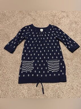 Old Navy Navy Blue Anchor Kids Dress